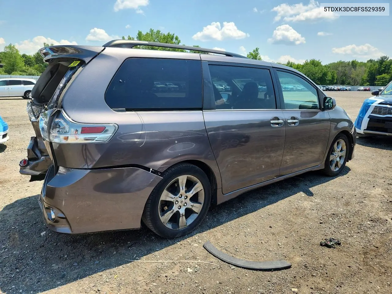 2015 Toyota Sienna Sport VIN: 5TDXK3DC8FS529359 Lot: 58562326
