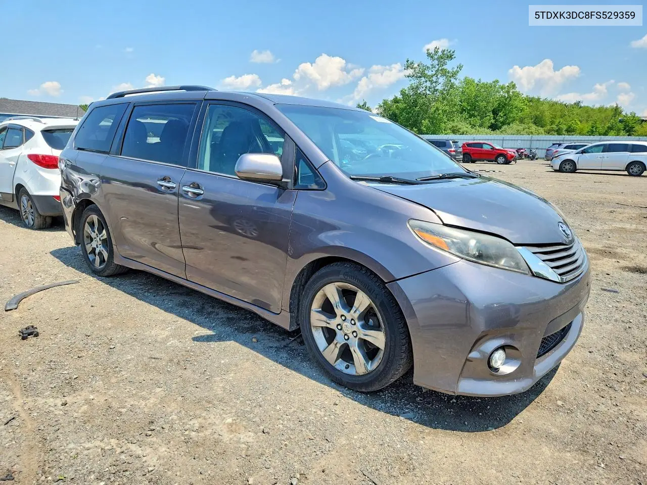 2015 Toyota Sienna Sport VIN: 5TDXK3DC8FS529359 Lot: 58562326