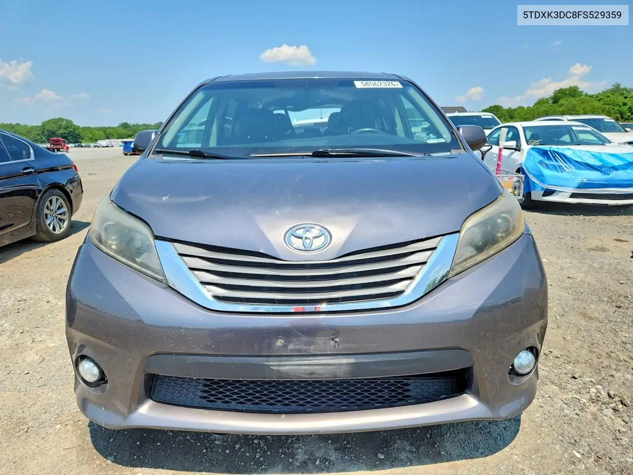 2015 Toyota Sienna Sport VIN: 5TDXK3DC8FS529359 Lot: 58562326