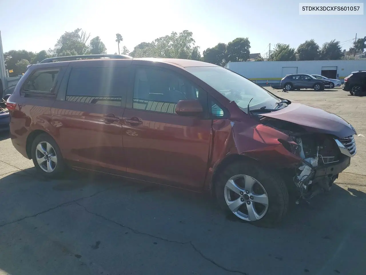 2015 Toyota Sienna Le VIN: 5TDKK3DCXFS601057 Lot: 59378096