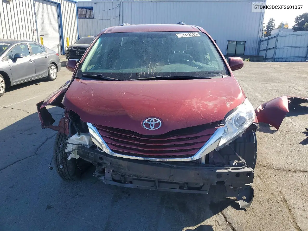 2015 Toyota Sienna Le VIN: 5TDKK3DCXFS601057 Lot: 59378096