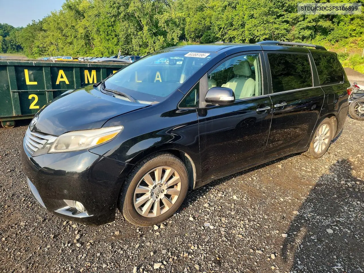 2015 Toyota Sienna Limited 7-Passenger VIN: 5TDDK3DC3FS106899 Lot: 60388196