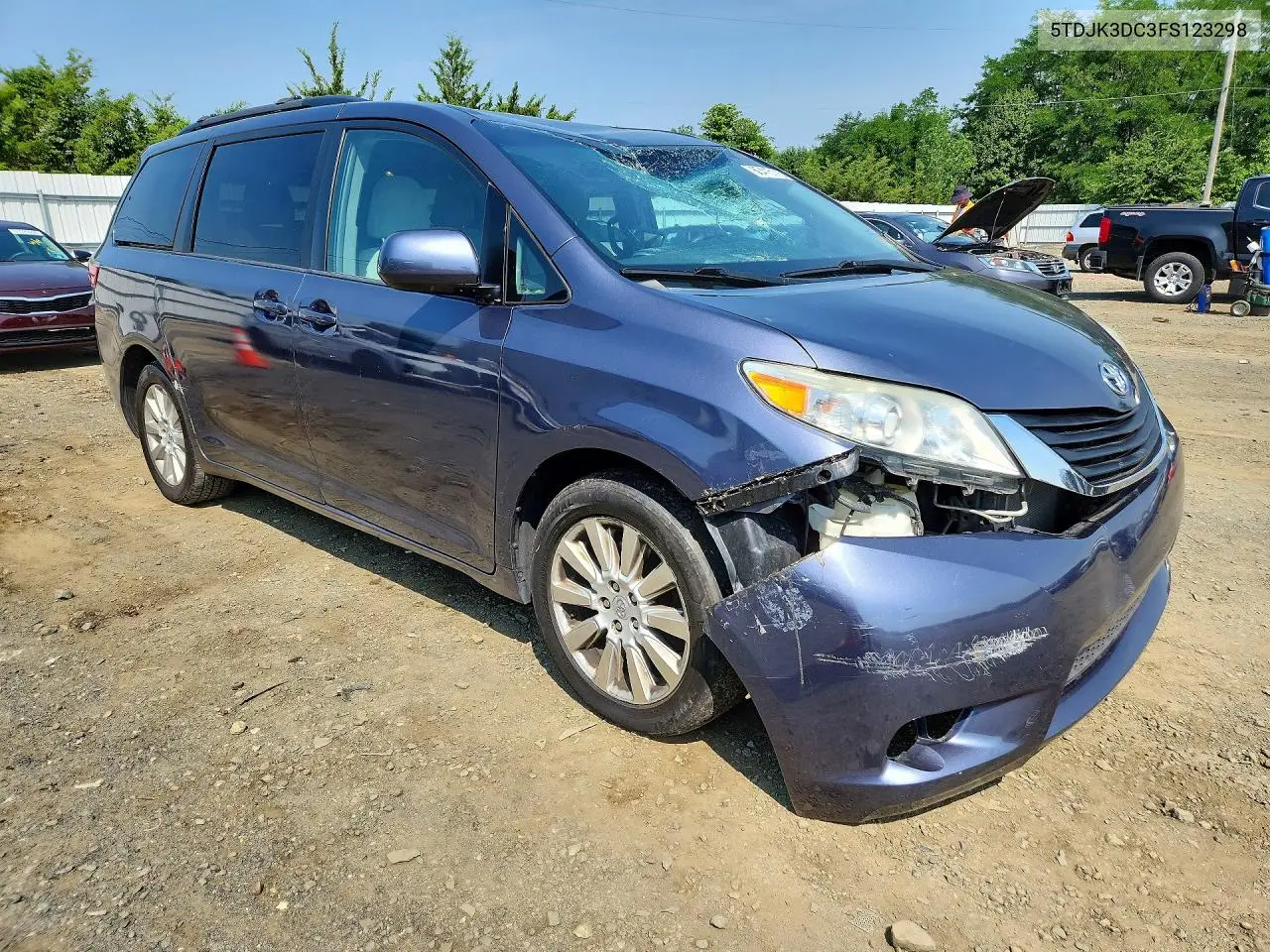 2015 Toyota Sienna Le VIN: 5TDJK3DC3FS123298 Lot: 60415116