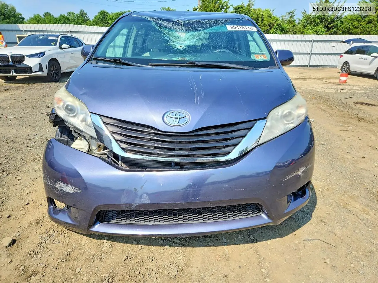2015 Toyota Sienna Le VIN: 5TDJK3DC3FS123298 Lot: 60415116