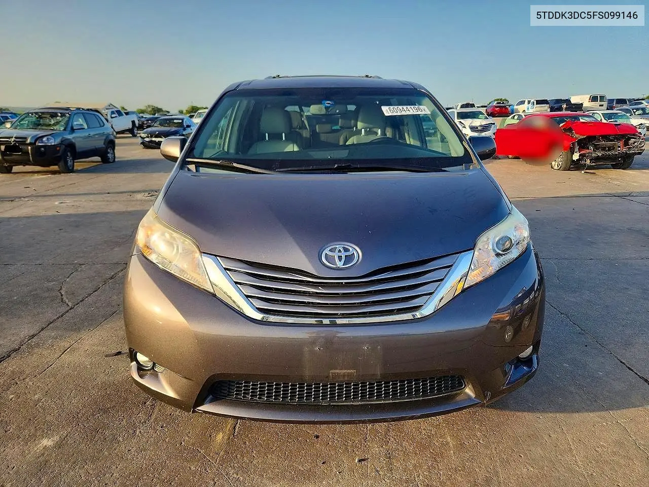 2015 Toyota Sienna Xle 7-Passenger VIN: 5TDDK3DC5FS099146 Lot: 60944196