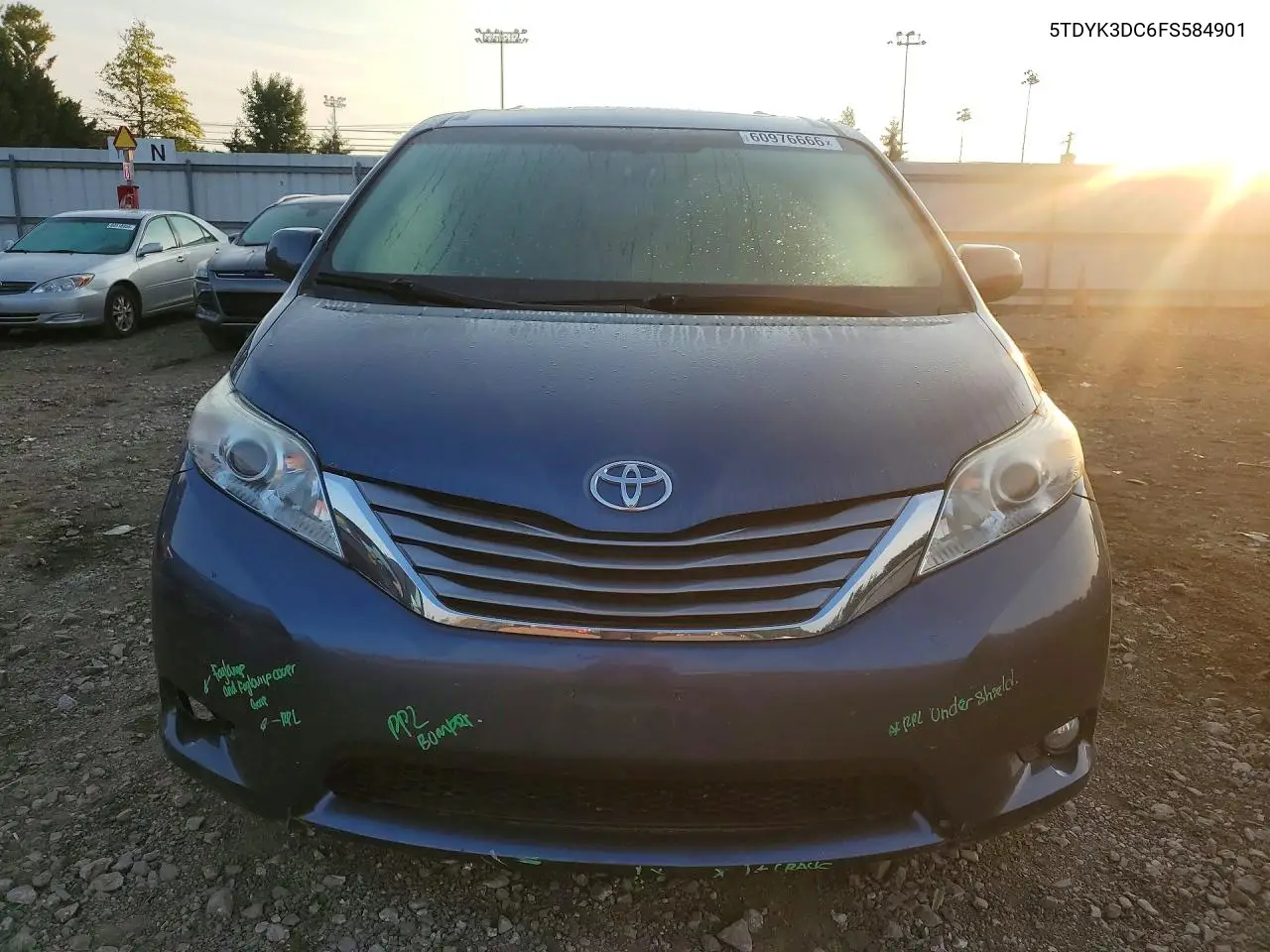 2015 Toyota Sienna Xle Premium 8-Passenger VIN: 5TDYK3DC6FS584901 Lot: 60976666