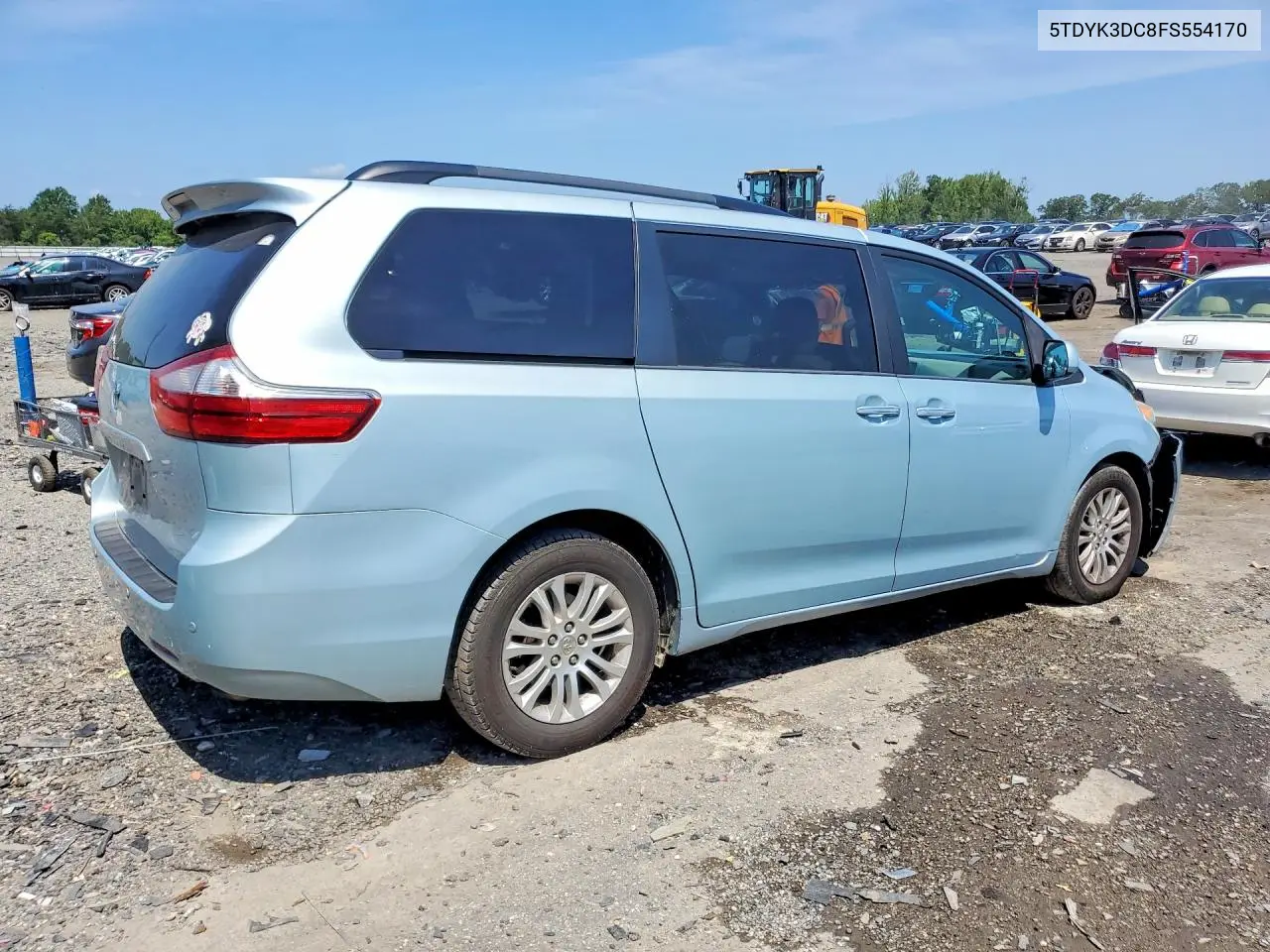 2015 Toyota Sienna Xle 8-Passenger VIN: 5TDYK3DC8FS554170 Lot: 61005976