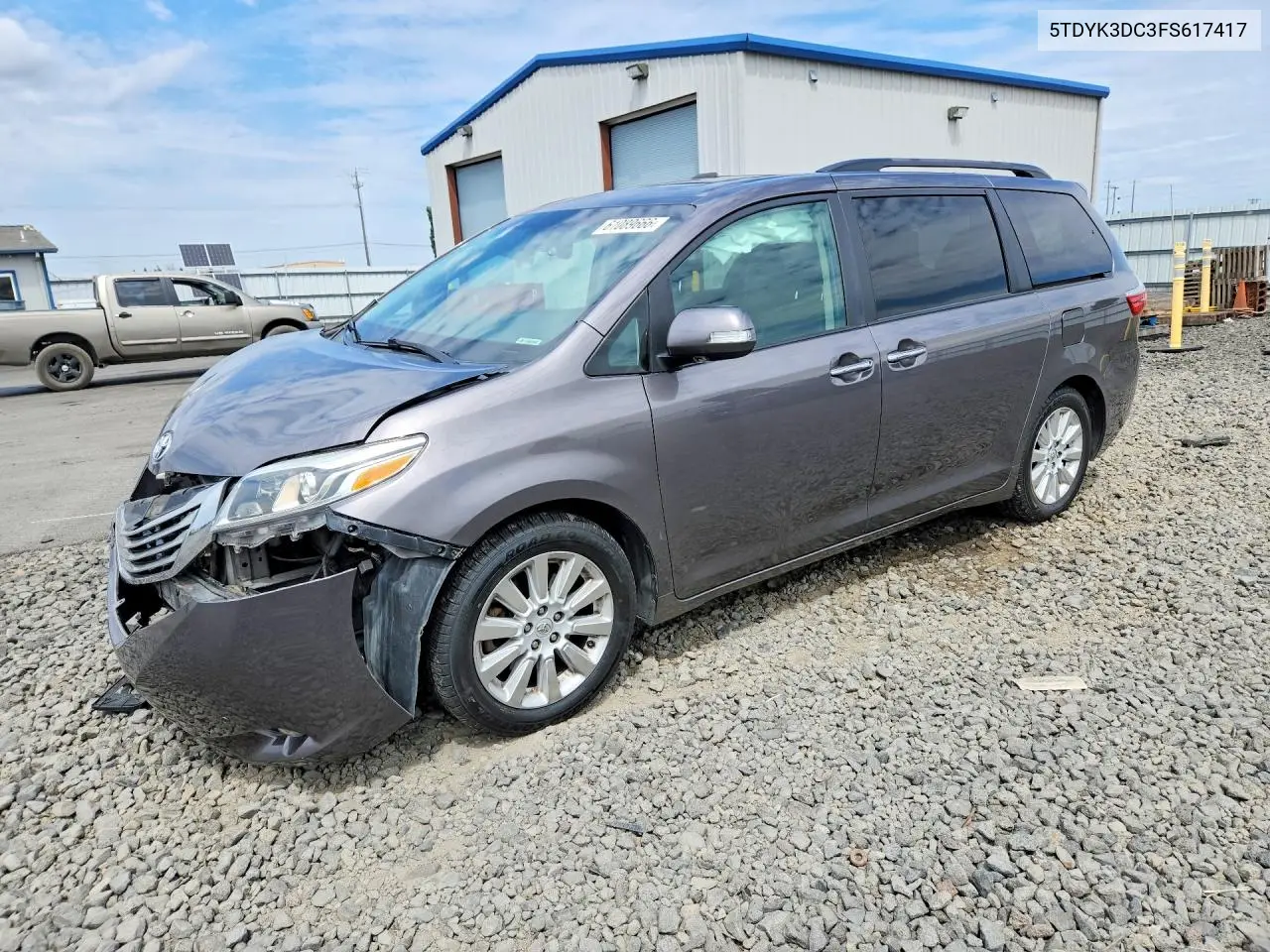 2015 Toyota Sienna Limited Premium 7-Passenger VIN: 5TDYK3DC3FS617417 Lot: 61089666
