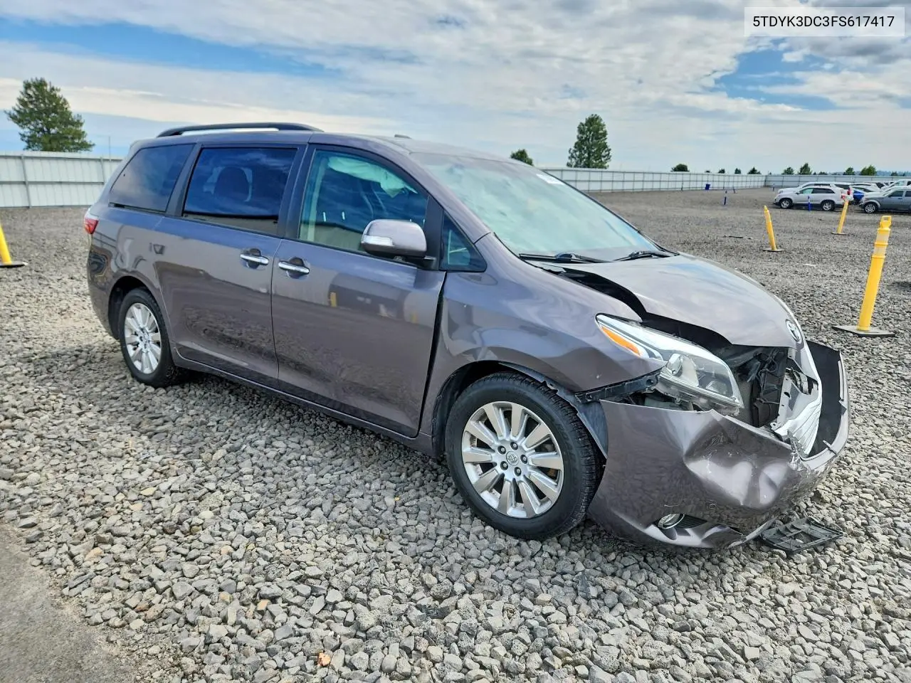 2015 Toyota Sienna Limited Premium 7-Passenger VIN: 5TDYK3DC3FS617417 Lot: 61089666