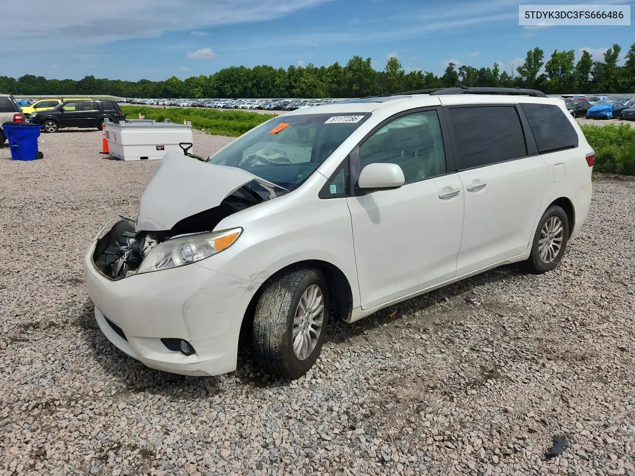2015 Toyota Sienna Xle 8-Passenger VIN: 5TDYK3DC3FS666486 Lot: 61177286