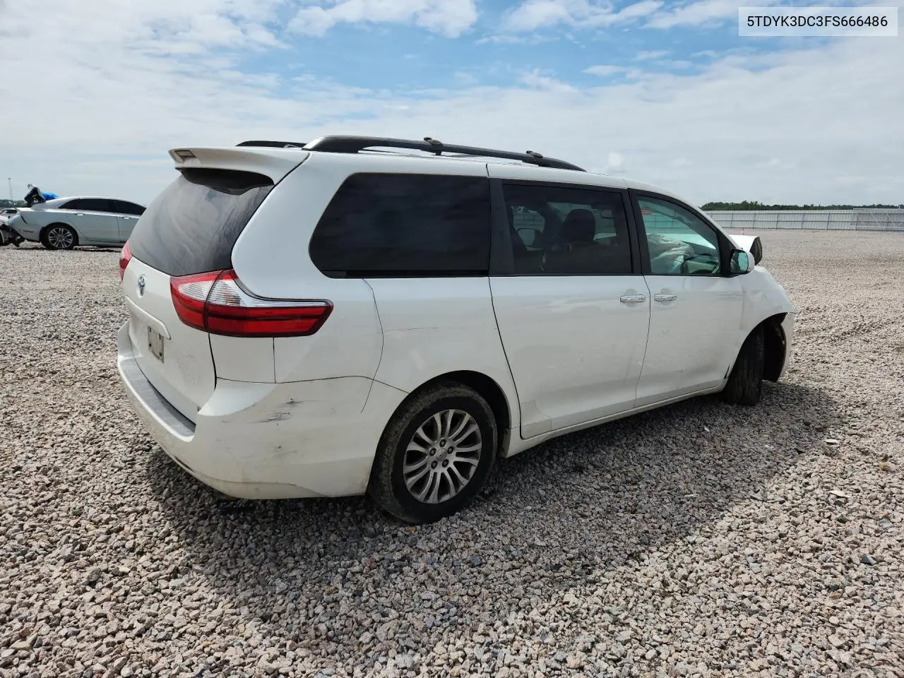 2015 Toyota Sienna Xle 8-Passenger VIN: 5TDYK3DC3FS666486 Lot: 61177286