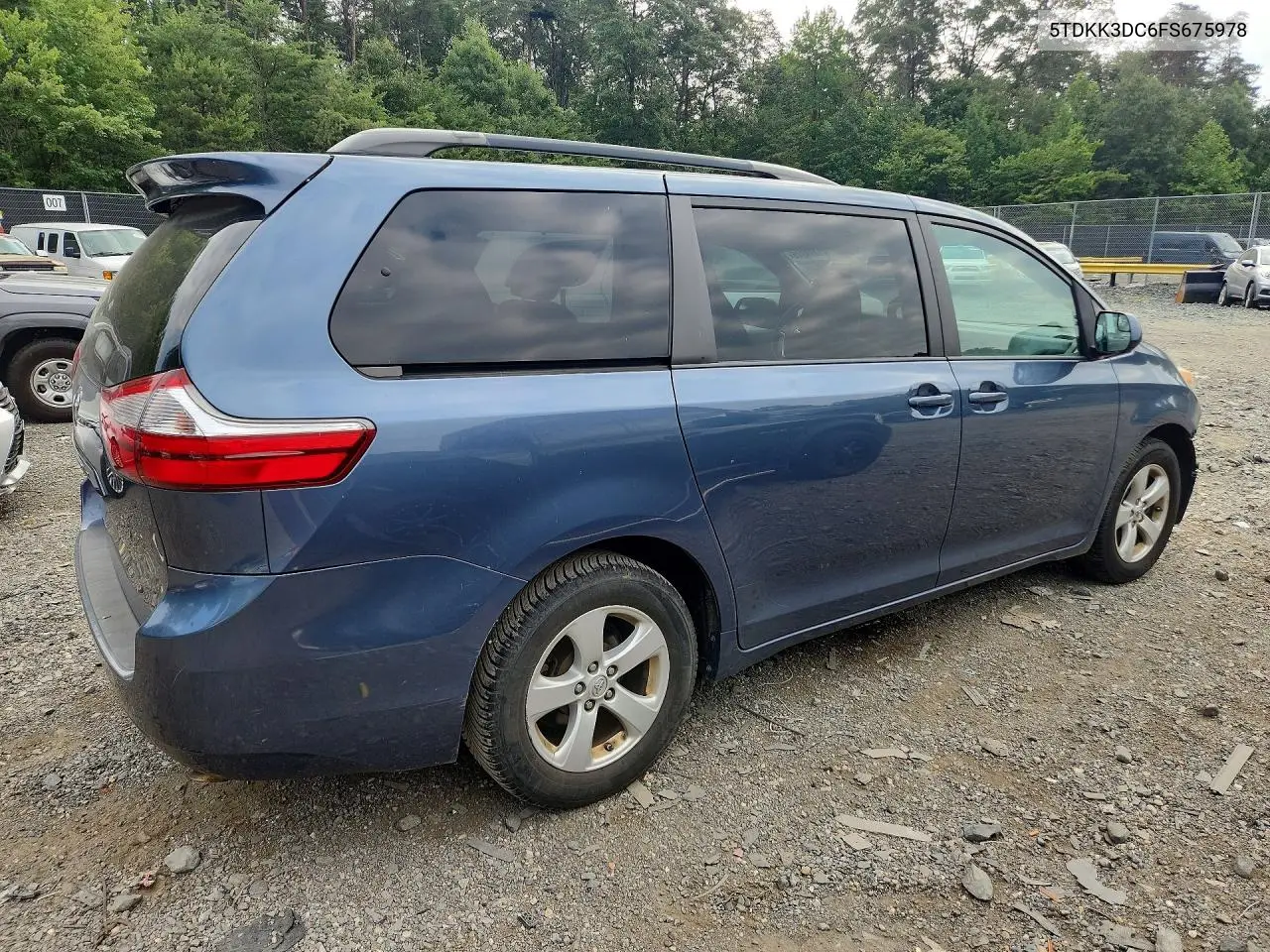 2015 Toyota Sienna Le VIN: 5TDKK3DC6FS675978 Lot: 61488846
