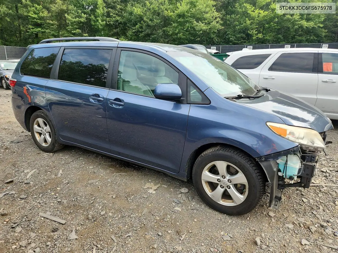 2015 Toyota Sienna Le VIN: 5TDKK3DC6FS675978 Lot: 61488846