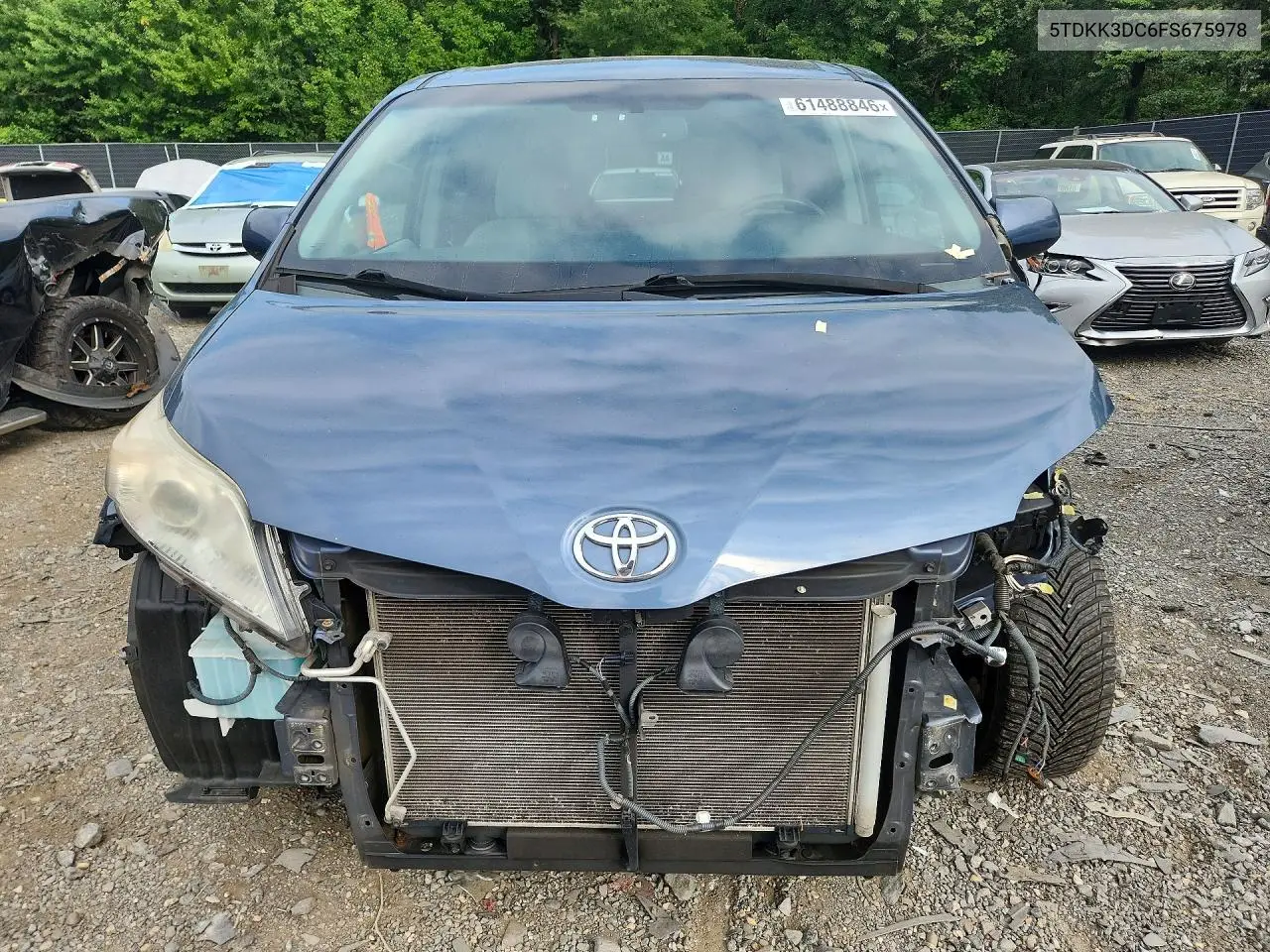 2015 Toyota Sienna Le VIN: 5TDKK3DC6FS675978 Lot: 61488846