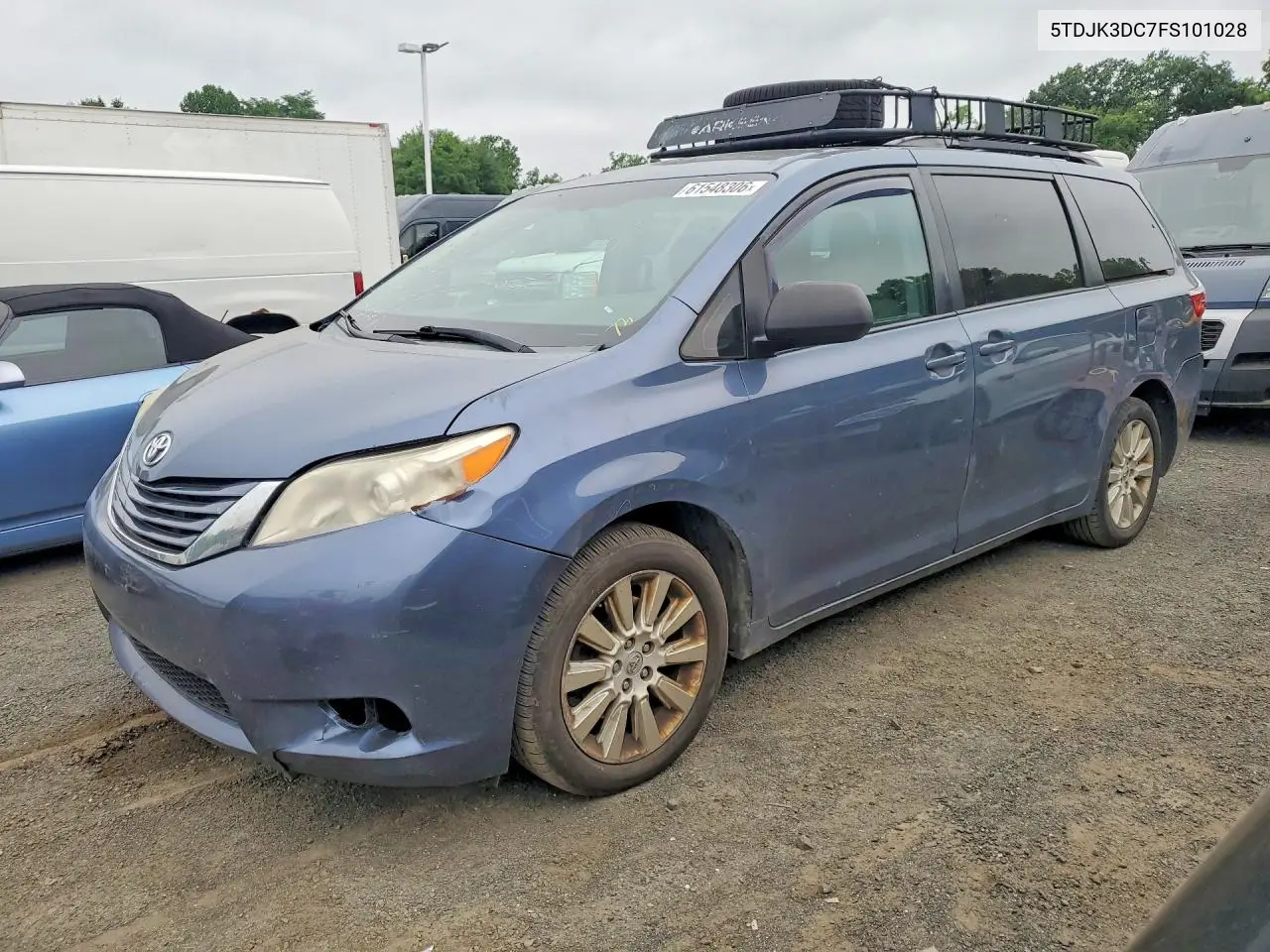 2015 Toyota Sienna Le VIN: 5TDJK3DC7FS101028 Lot: 61548306