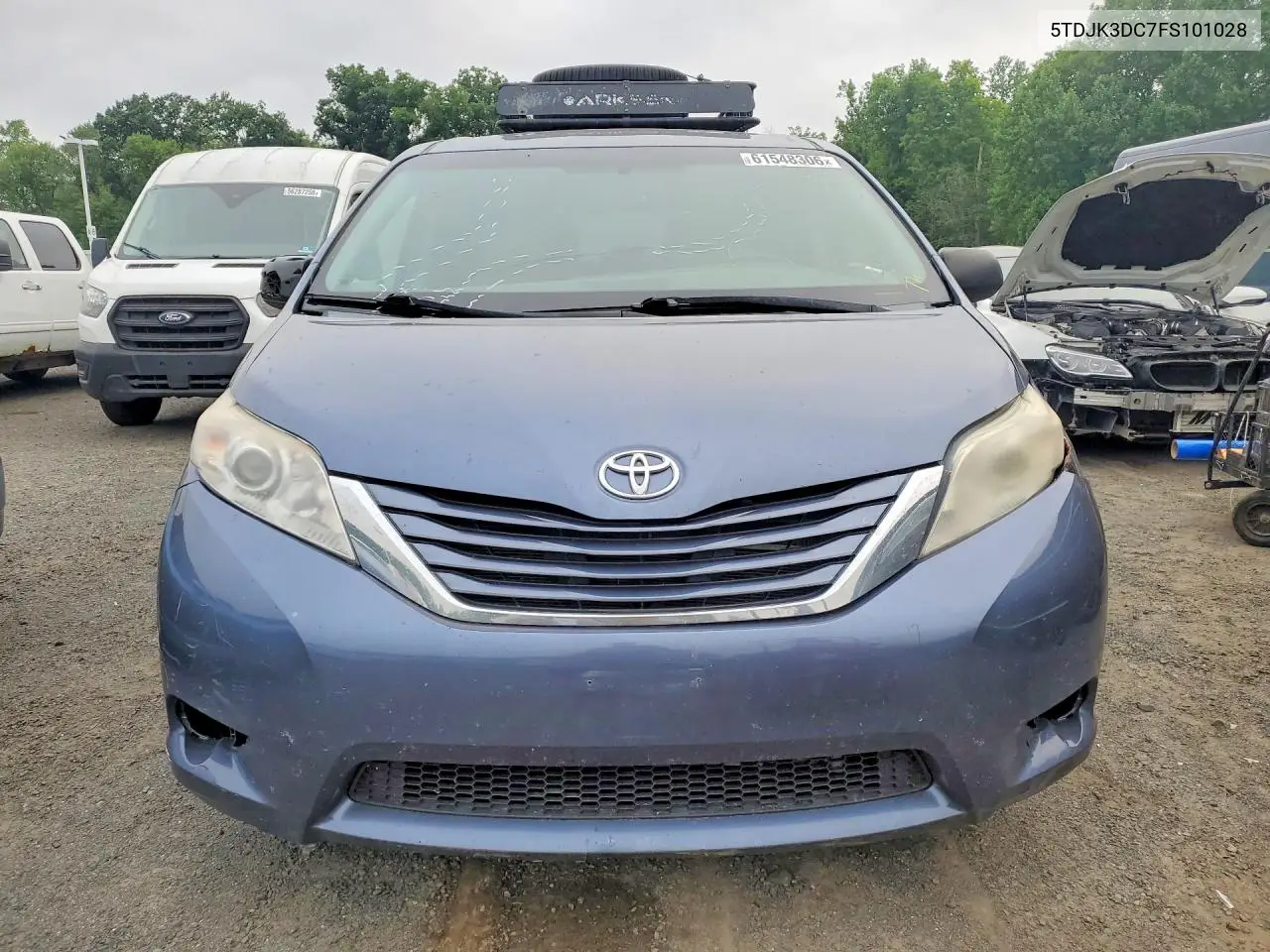 2015 Toyota Sienna Le VIN: 5TDJK3DC7FS101028 Lot: 61548306