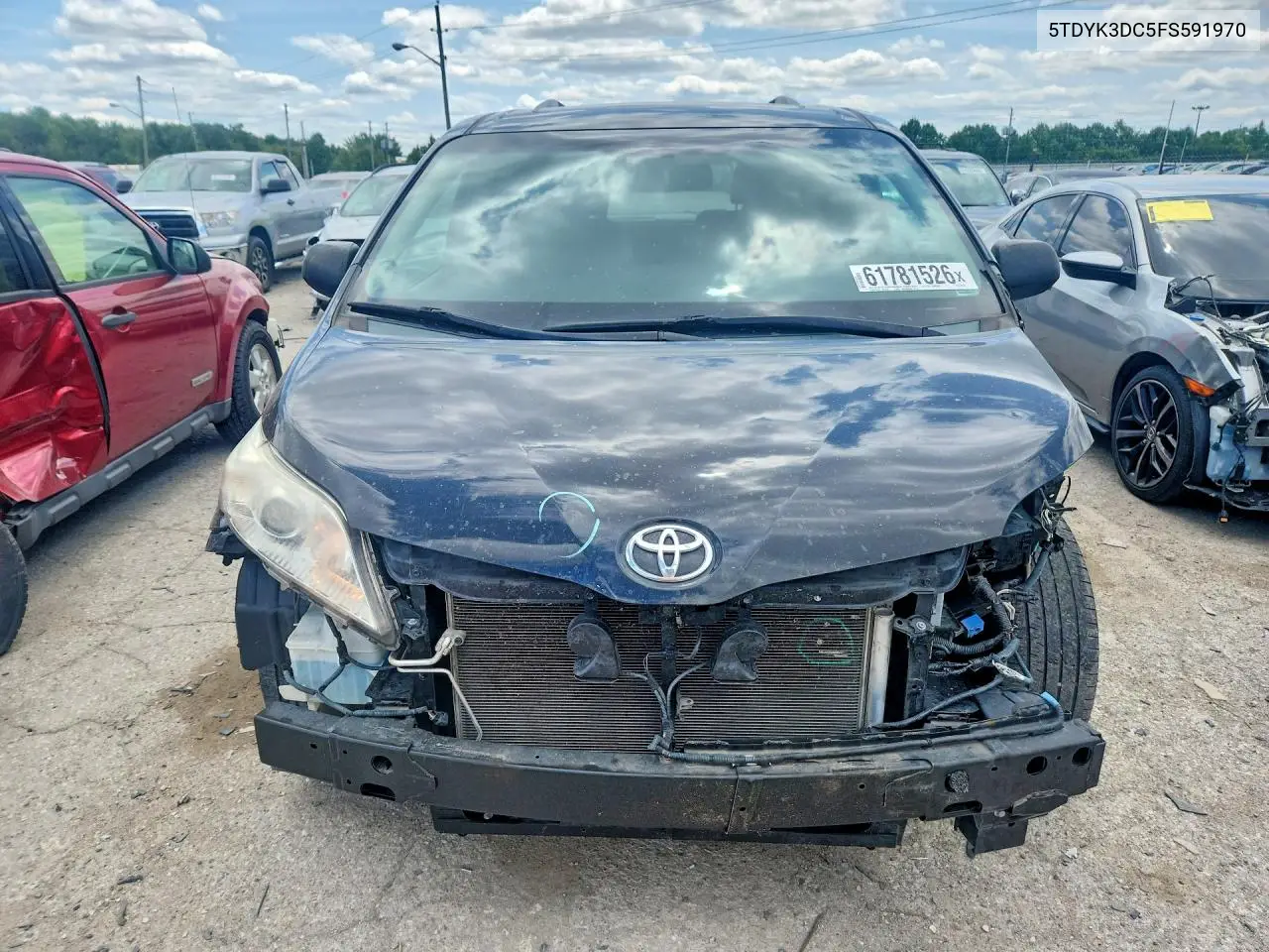 2015 Toyota Sienna Xle 8-Passenger VIN: 5TDYK3DC5FS591970 Lot: 61781526