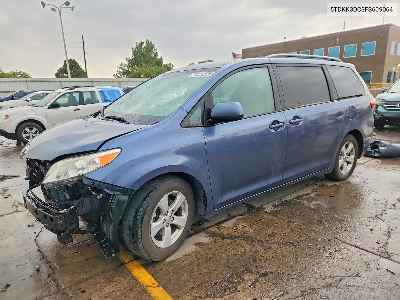 2015 Toyota Sienna Le VIN: 5TDKK3DC3FS609064 Lot: 61854026
