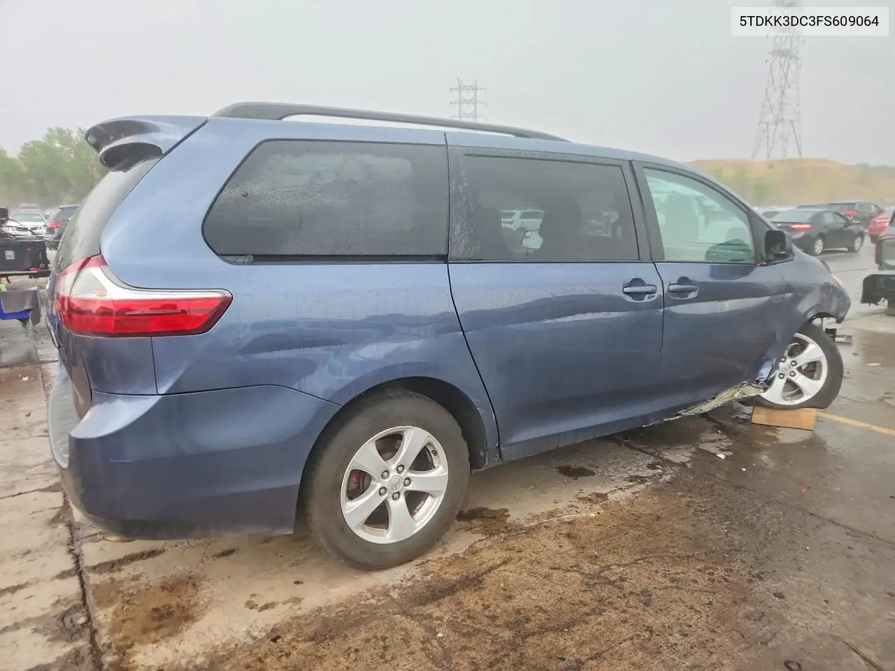 2015 Toyota Sienna Le VIN: 5TDKK3DC3FS609064 Lot: 61854026