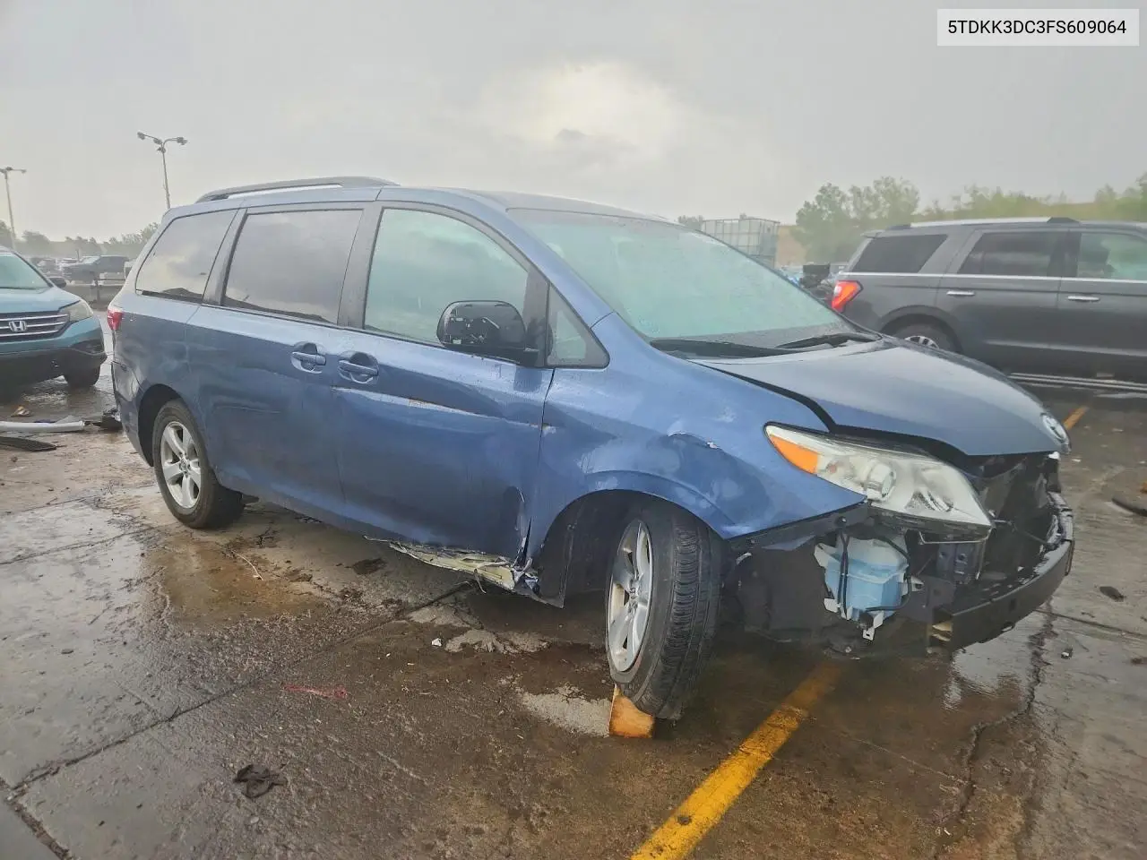 2015 Toyota Sienna Le VIN: 5TDKK3DC3FS609064 Lot: 61854026