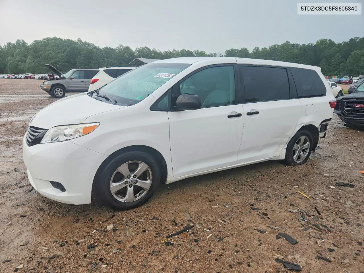2015 Toyota Sienna L 7-Passenger VIN: 5TDZK3DC5FS605340 Lot: 61961856