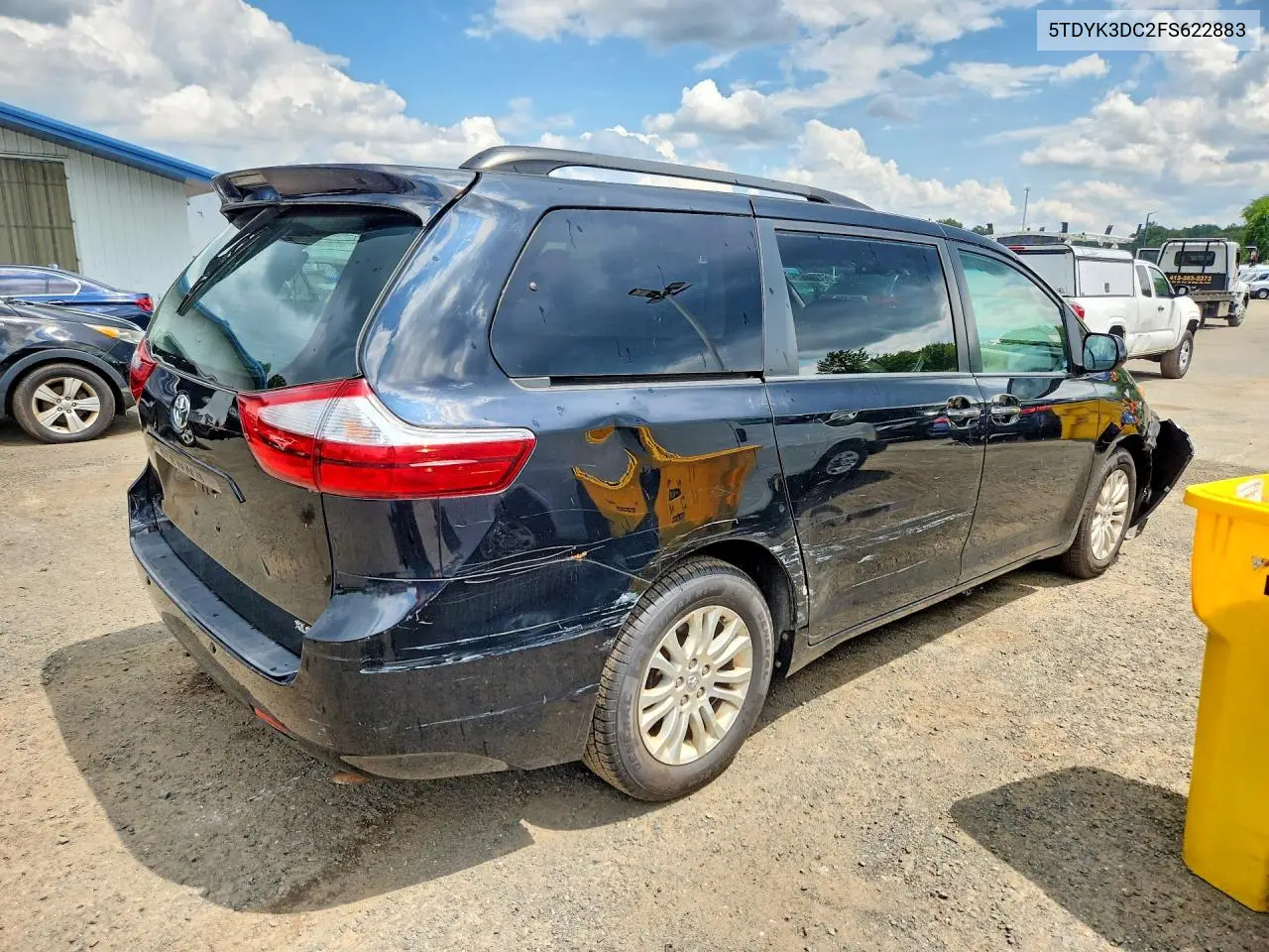 2015 Toyota Sienna Xle 8-Passenger VIN: 5TDYK3DC2FS622883 Lot: 62286626