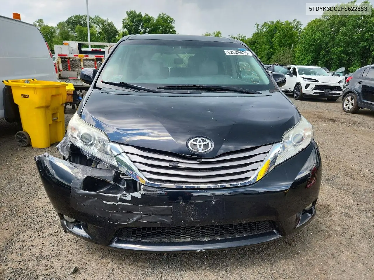 2015 Toyota Sienna Xle 8-Passenger VIN: 5TDYK3DC2FS622883 Lot: 62286626