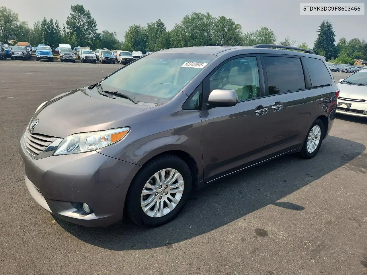 2015 Toyota Sienna Xle 8-Passenger VIN: 5TDYK3DC9FS603456 Lot: 62343696
