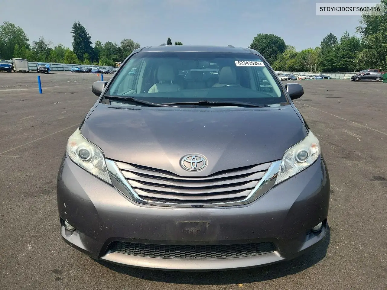 2015 Toyota Sienna Xle 8-Passenger VIN: 5TDYK3DC9FS603456 Lot: 62343696