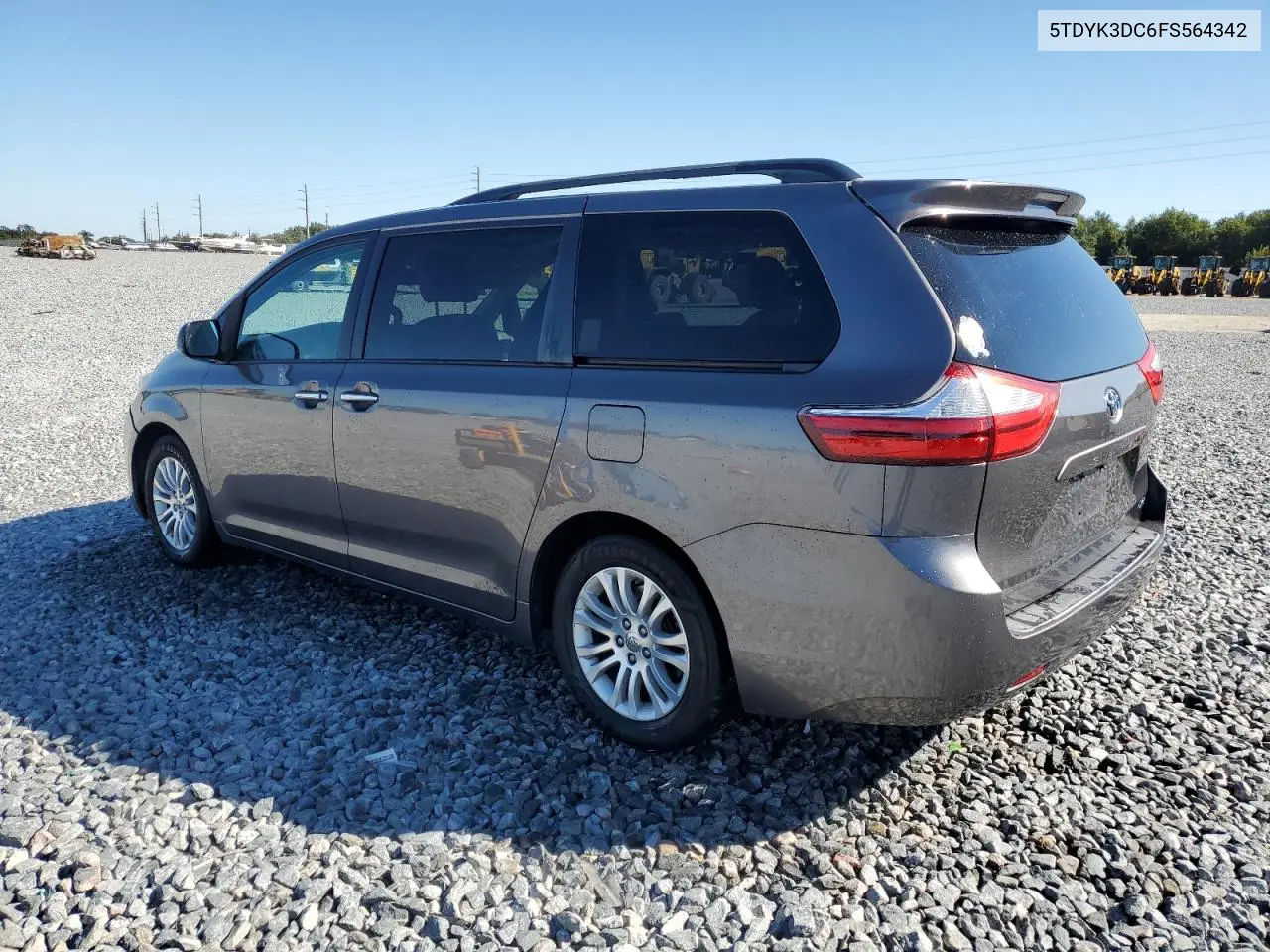 5TDYK3DC6FS564342 2015 Toyota Sienna Xle