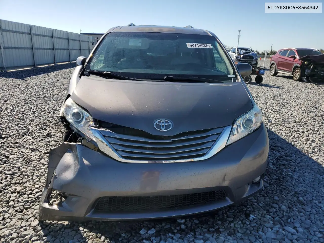 5TDYK3DC6FS564342 2015 Toyota Sienna Xle