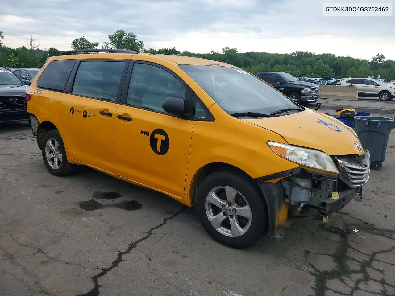2016 Toyota Sienna Le VIN: 5TDKK3DC4GS763462 Lot: 57136326