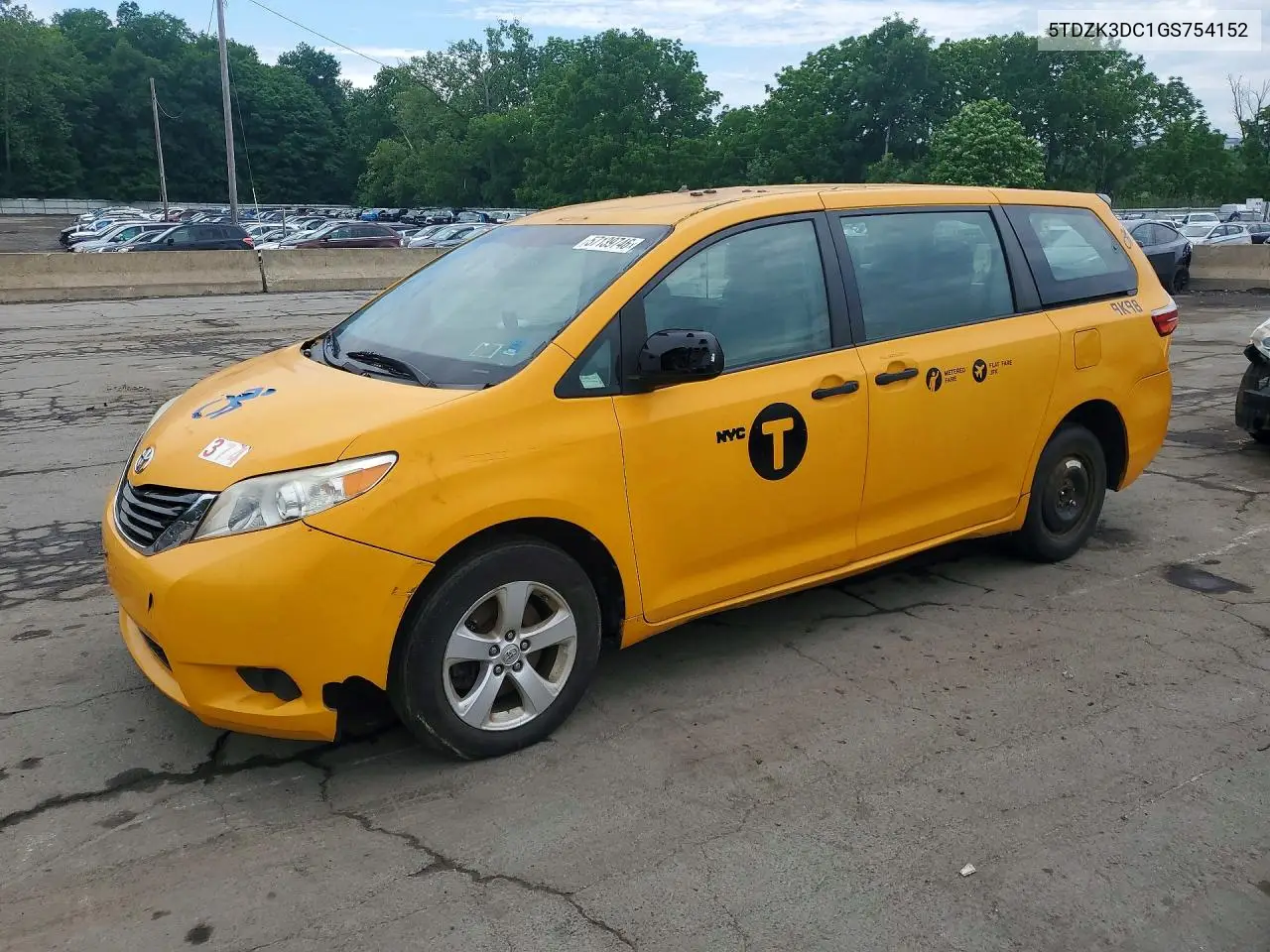 2016 Toyota Sienna L 7-Passenger VIN: 5TDZK3DC1GS754152 Lot: 57139746