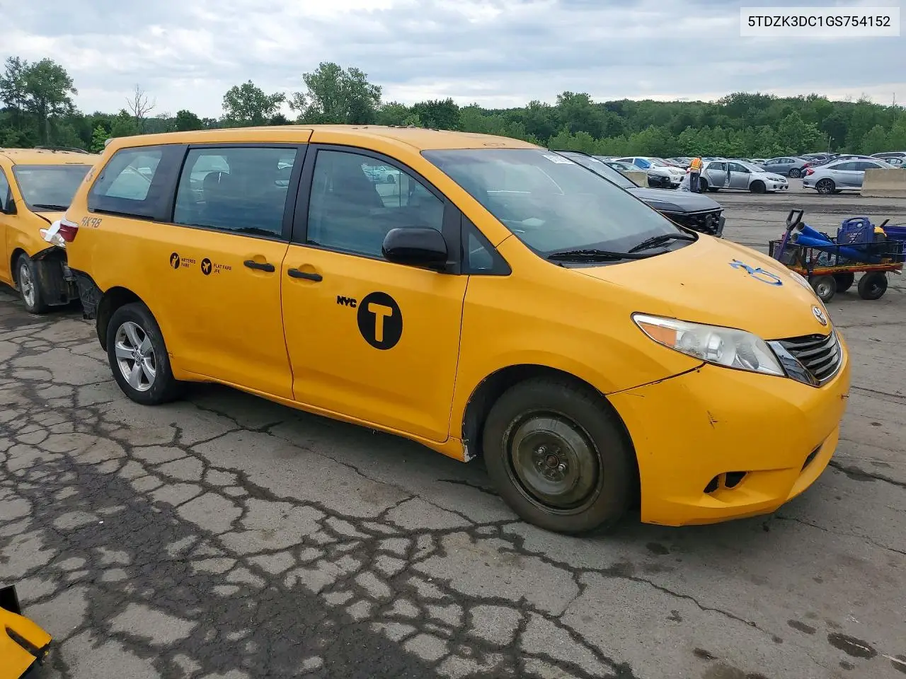 2016 Toyota Sienna L 7-Passenger VIN: 5TDZK3DC1GS754152 Lot: 57139746