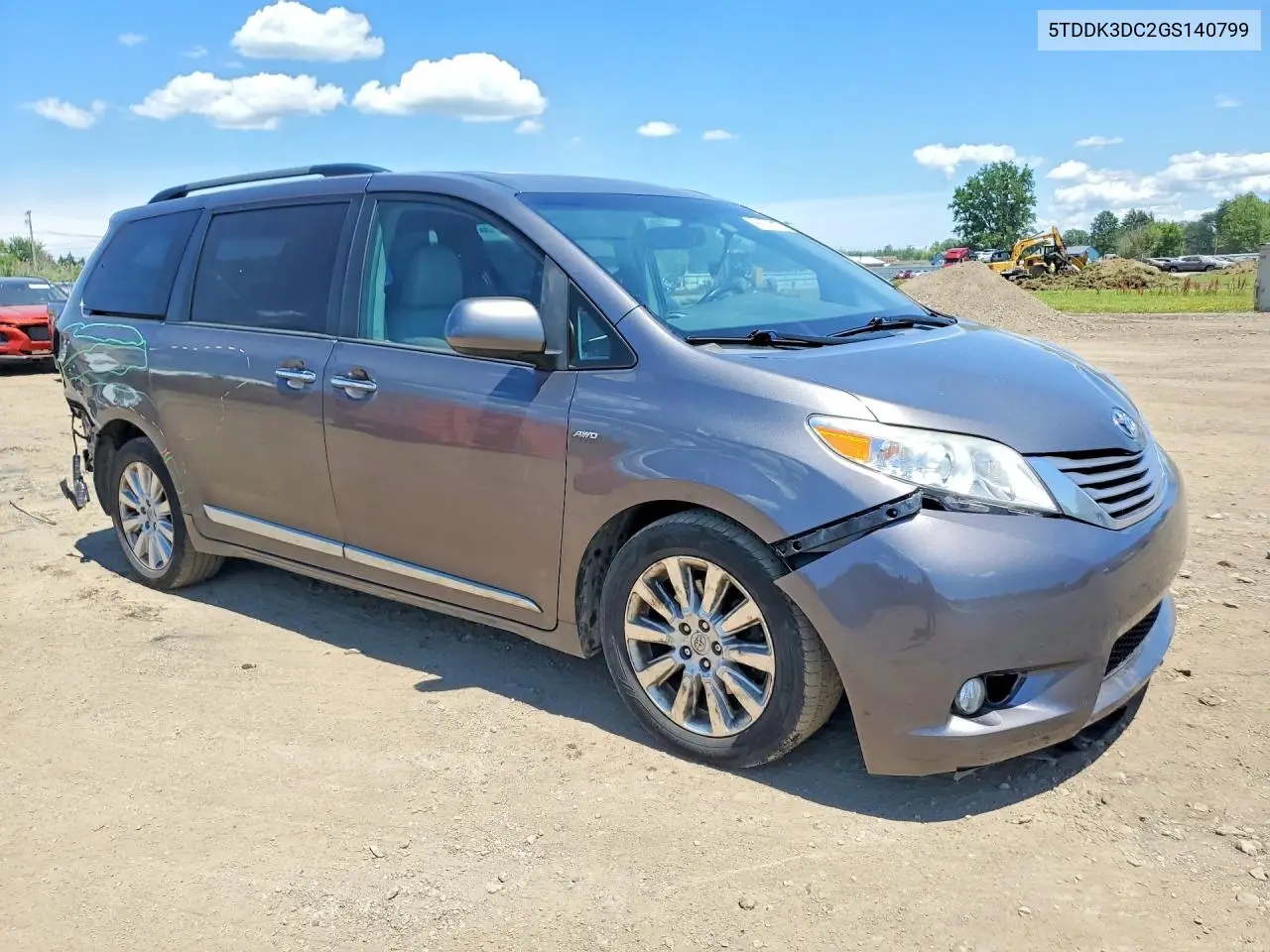 2016 Toyota Sienna Xle 7-Passenger VIN: 5TDDK3DC2GS140799 Lot: 58626716