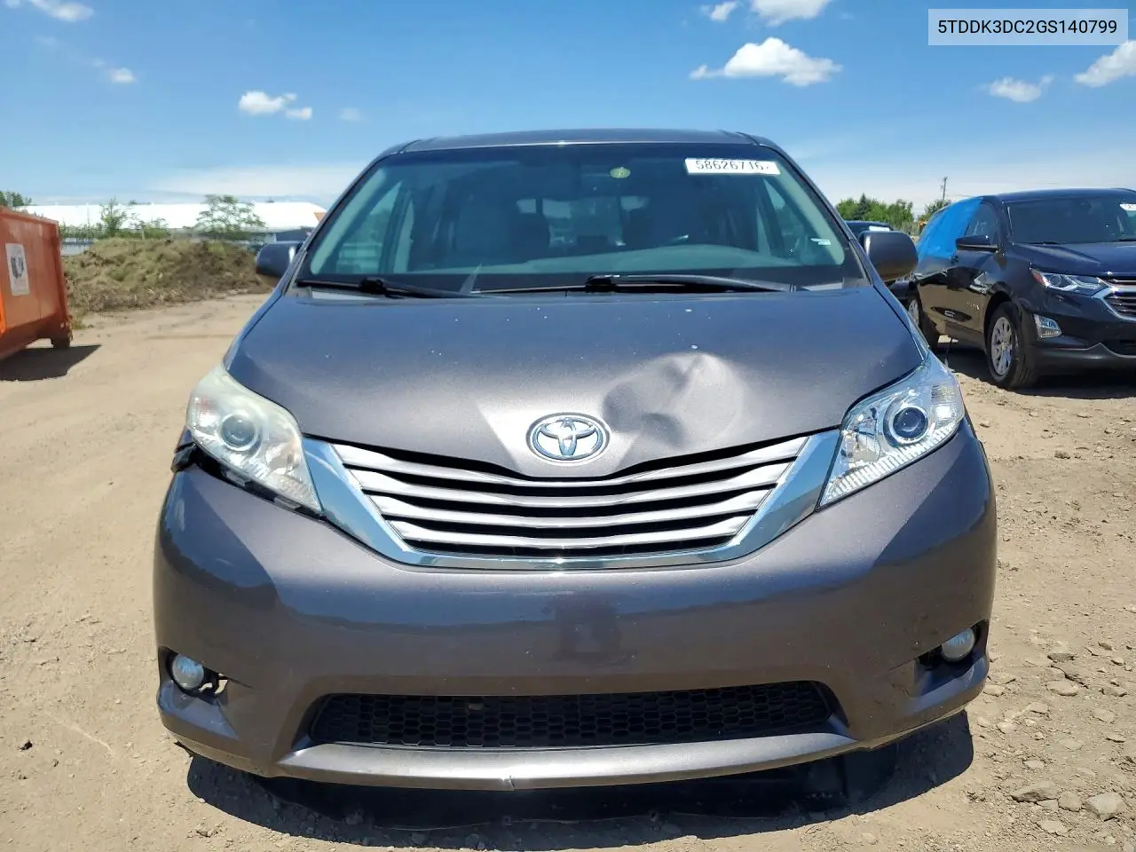 2016 Toyota Sienna Xle 7-Passenger VIN: 5TDDK3DC2GS140799 Lot: 58626716