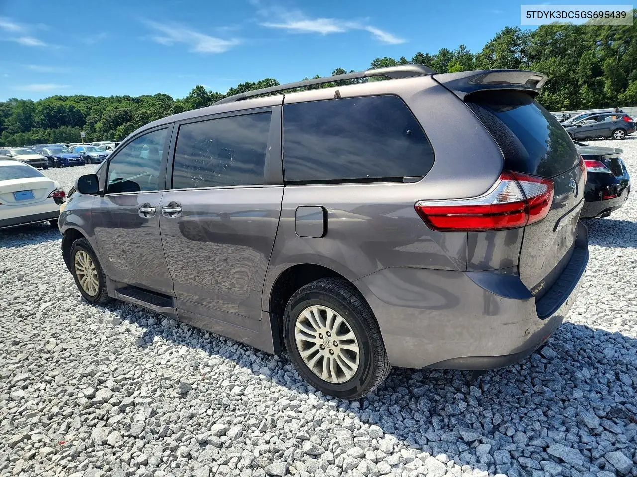 2016 Toyota Sienna Xle 8-Passenger VIN: 5TDYK3DC5GS695439 Lot: 58653646