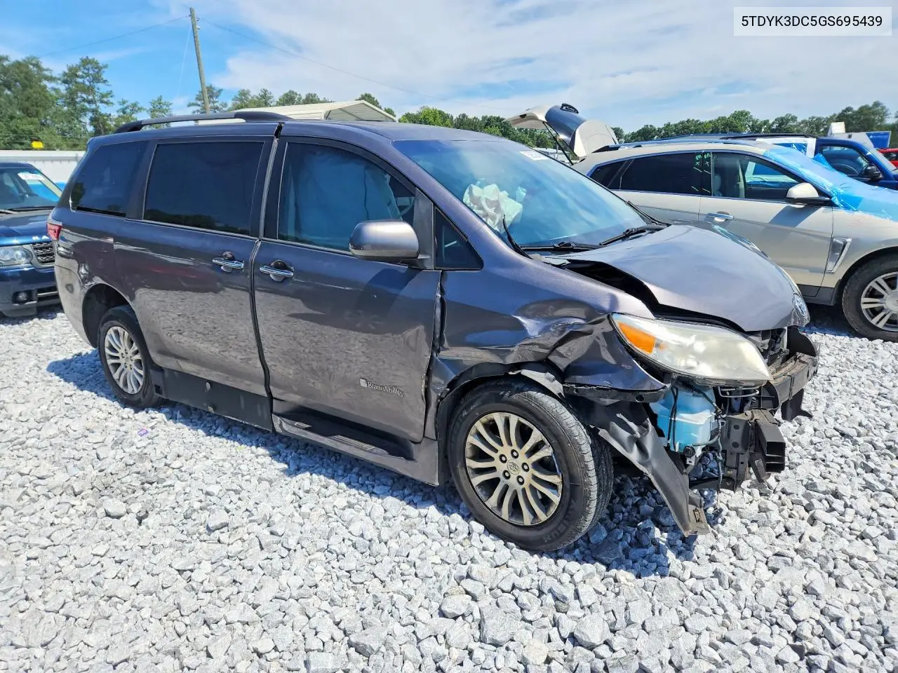 2016 Toyota Sienna Xle 8-Passenger VIN: 5TDYK3DC5GS695439 Lot: 58653646