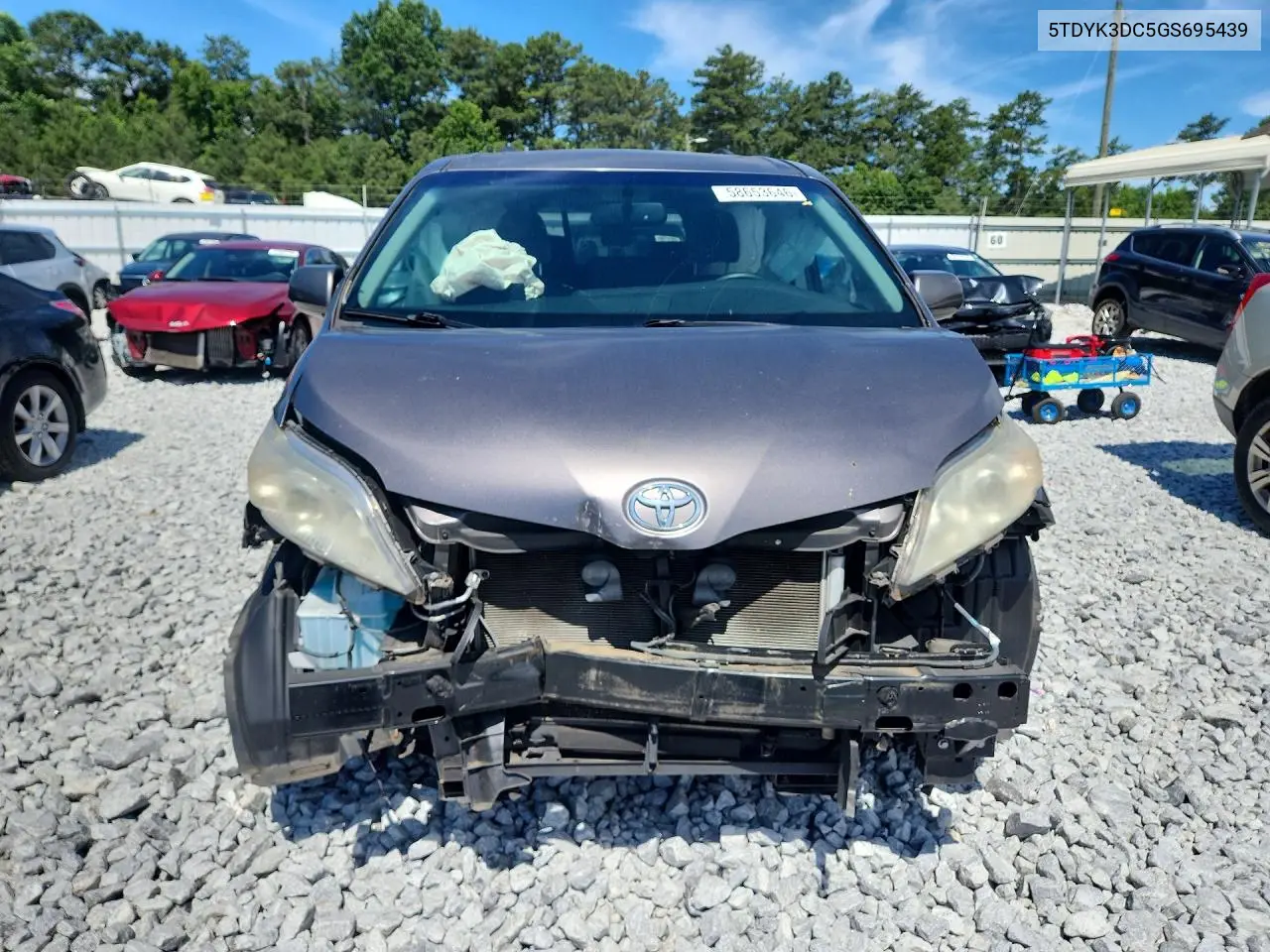 2016 Toyota Sienna Xle 8-Passenger VIN: 5TDYK3DC5GS695439 Lot: 58653646