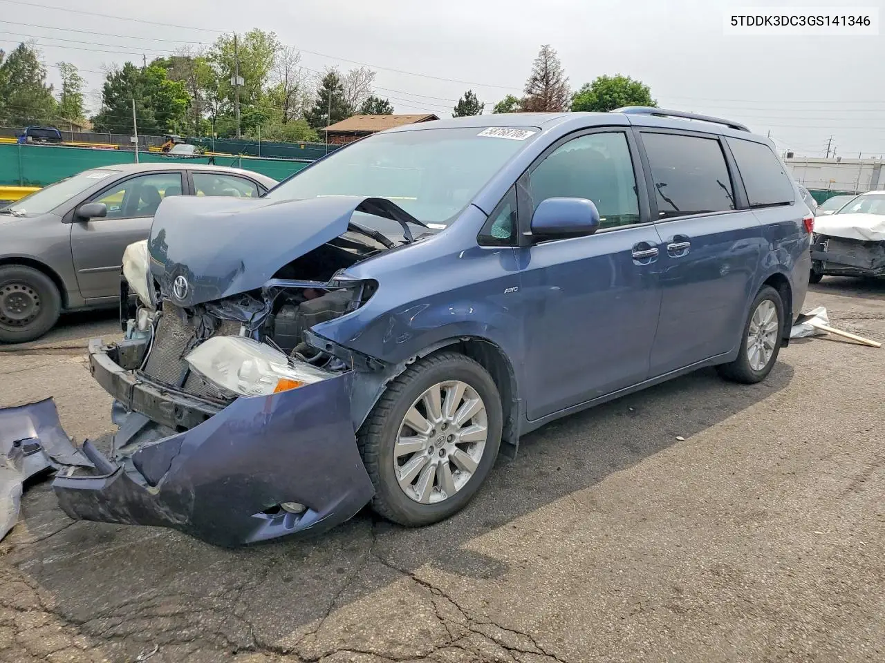 2016 Toyota Sienna Xle Premium 7-Passenger VIN: 5TDDK3DC3GS141346 Lot: 58768706