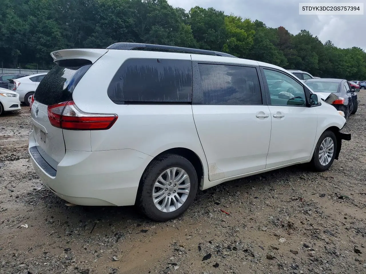 2016 Toyota Sienna Xle 8-Passenger VIN: 5TDYK3DC2GS757394 Lot: 60442406