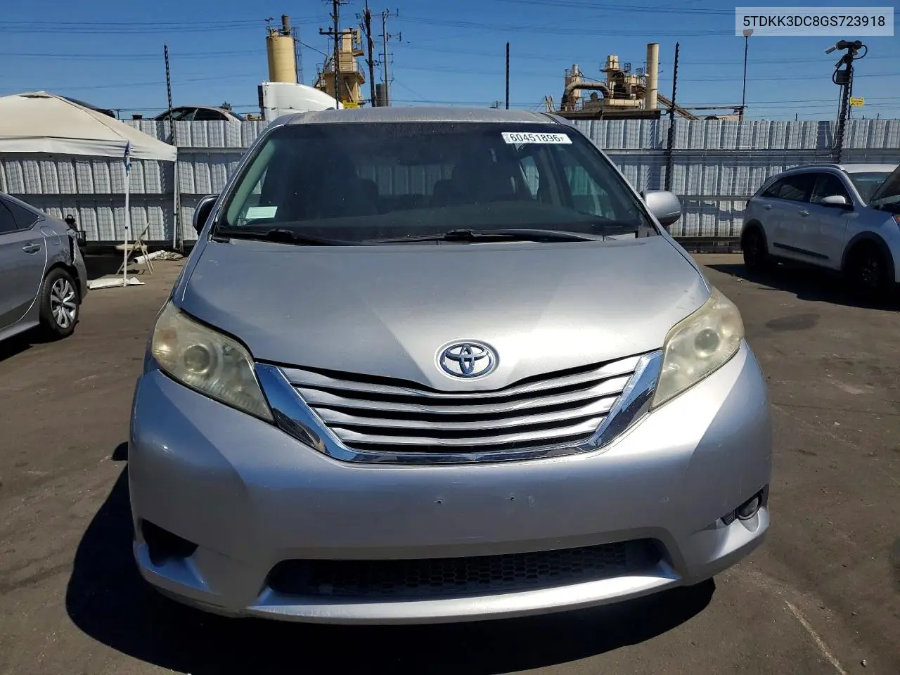 2016 Toyota Sienna Le VIN: 5TDKK3DC8GS723918 Lot: 60451896