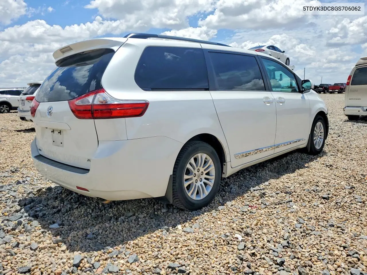 2016 Toyota Sienna Xle 8-Passenger VIN: 5TDYK3DC8GS706062 Lot: 60525496