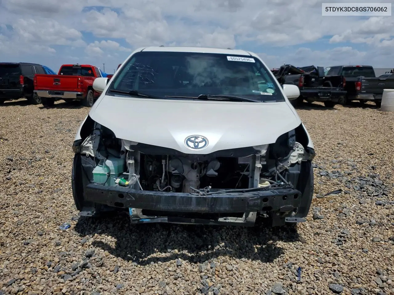 2016 Toyota Sienna Xle 8-Passenger VIN: 5TDYK3DC8GS706062 Lot: 60525496