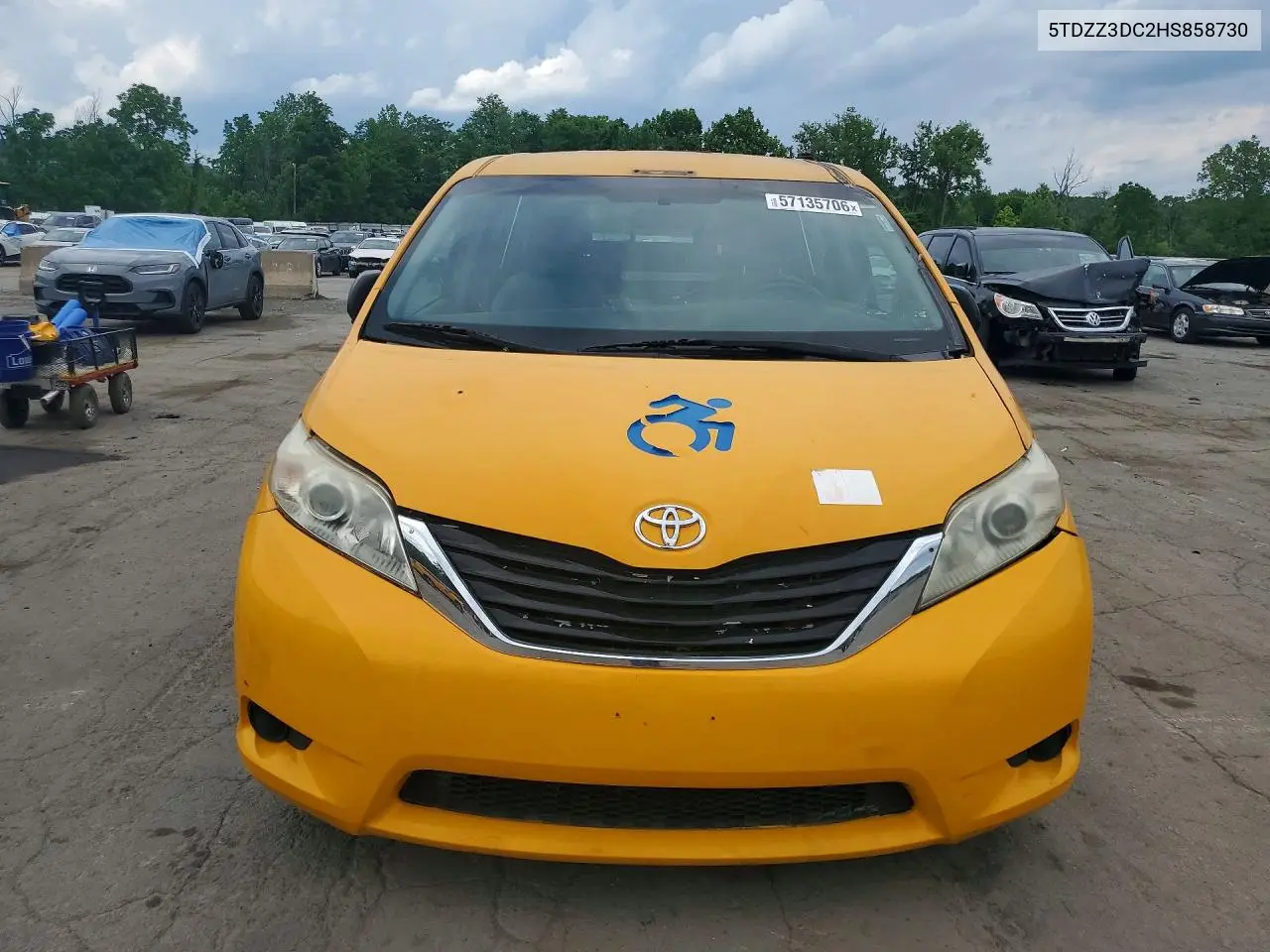 2017 Toyota Sienna L 7-Passenger VIN: 5TDZZ3DC2HS858730 Lot: 57135706