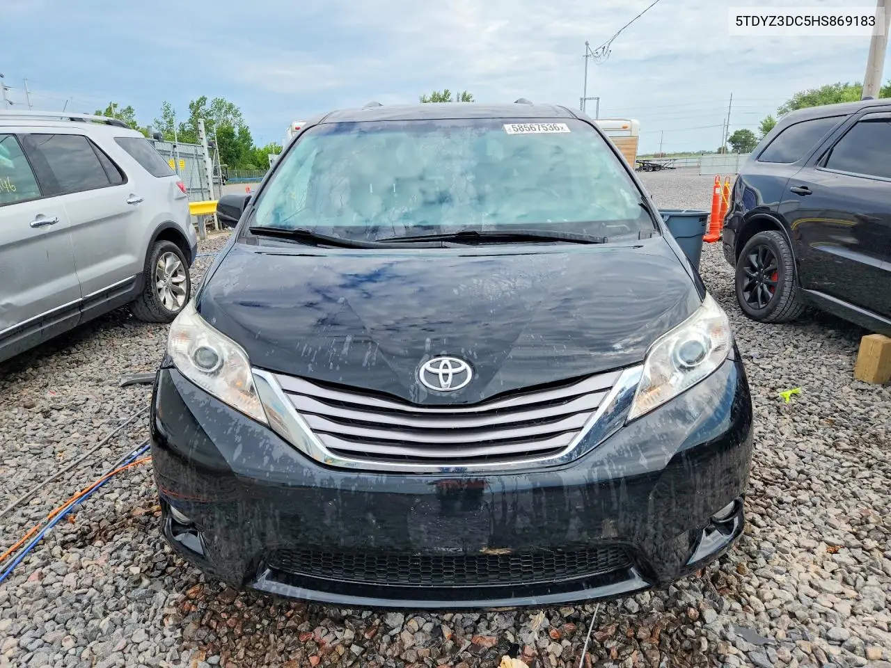 2017 Toyota Sienna Xle 8-Passenger VIN: 5TDYZ3DC5HS869183 Lot: 58567536