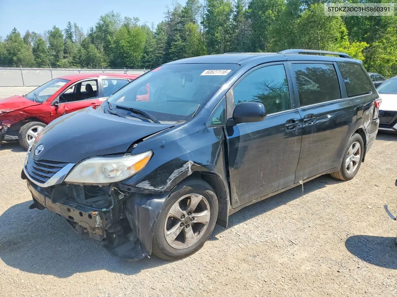 2017 Toyota Sienna Le VIN: 5TDKZ3DC3HS860391 Lot: 60627116