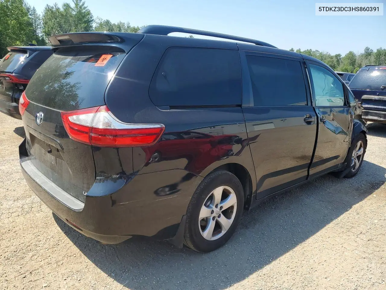 2017 Toyota Sienna Le VIN: 5TDKZ3DC3HS860391 Lot: 60627116