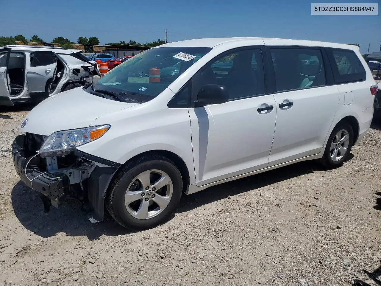 2017 Toyota Sienna L 7-Passenger VIN: 5TDZZ3DC3HS884947 Lot: 61052616