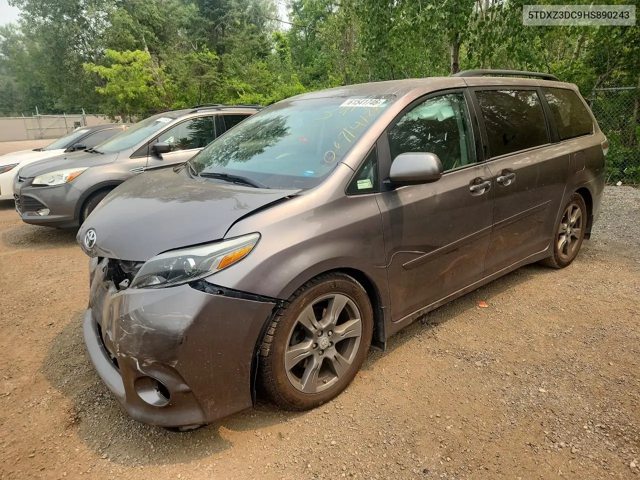 2017 Toyota Sienna Se VIN: 5TDXZ3DC9HS890243 Lot: 61541746